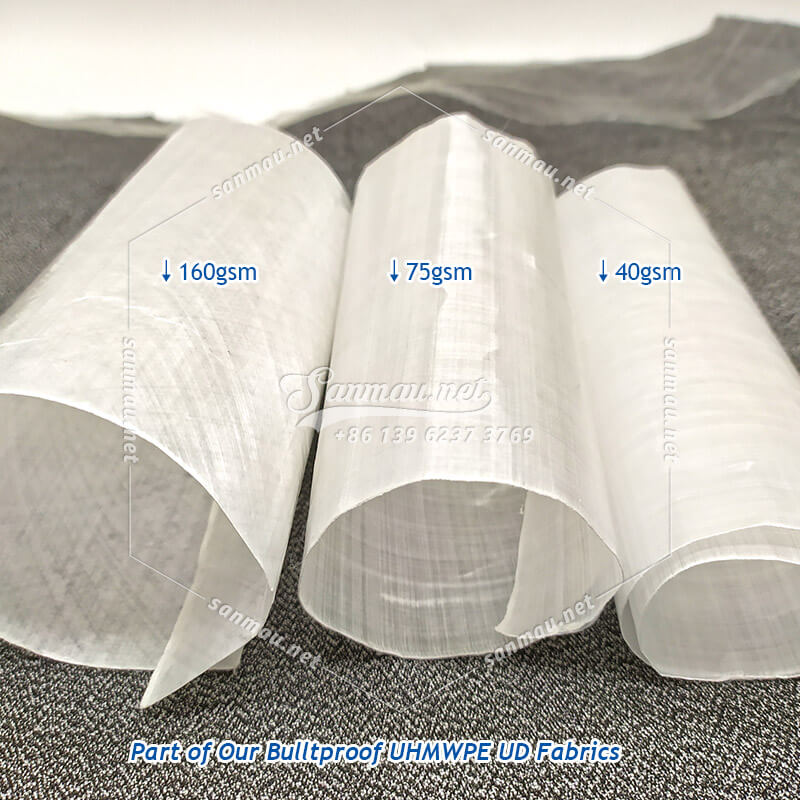 #BulletproofUHMWPE-UD-Fabrics the different between every weight of UHMWPE UD fabric